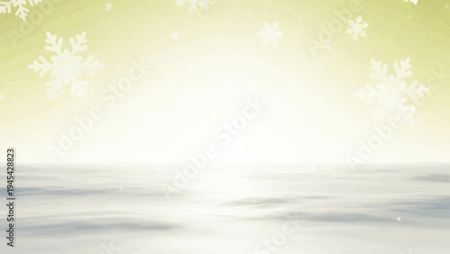 Soft Focus White Snowy Landscape Scene.