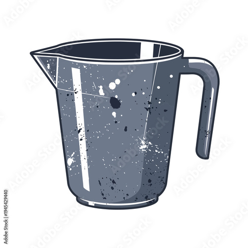 Grungy measuring jug illustration