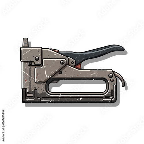 Heavy duty staple gun, isolated on white background