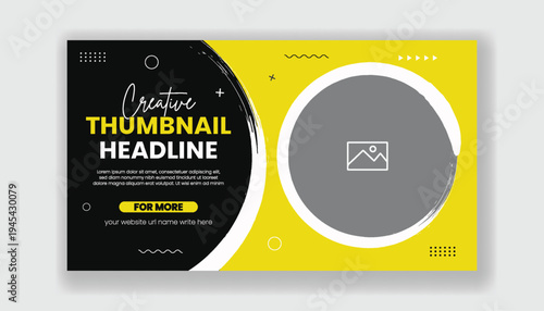 Professional social media cover banner and video thumbnail marketing template with corporate business banner layout, website banner design, editable promotional design for modern digital advertising