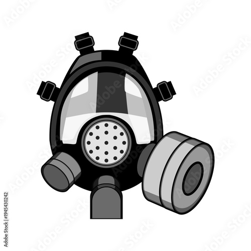 Gas mask offering full personal protection from hazardous substances, toxic air, and airborne contaminants when dealing with dangerous environments and emergencies