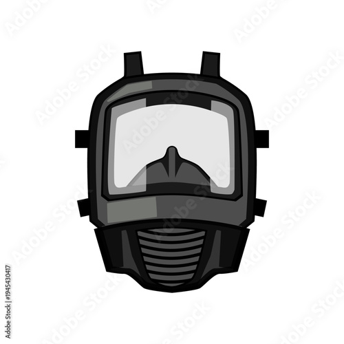 Gas mask icon providing essential respiratory protection from hazardous chemicals, biological agents, viruses, and industrial pollution, symbolizing safety and emergency preparedness