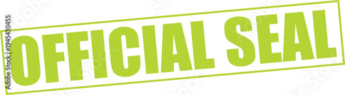 Green official seal stamp with white background and bold letters