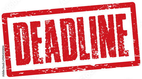 Deadline red stamp.
