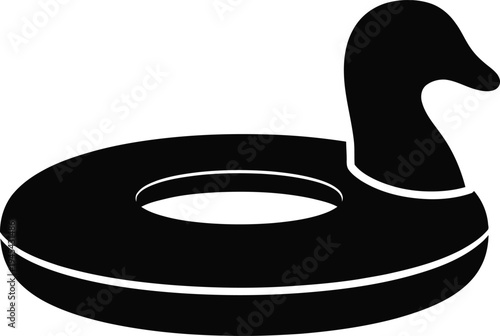 Black inflatable duck pool float