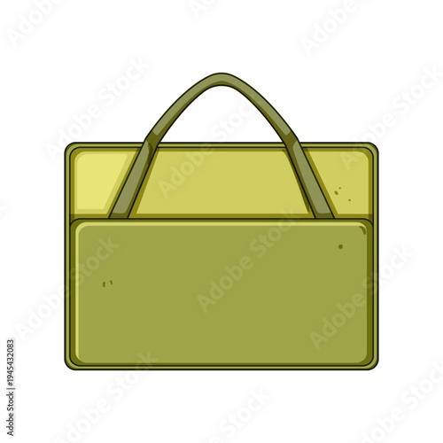 Green laptop bag featuring a top handle and front pocket providing a secure and convenient way for carrying technology devices and documents for work or study