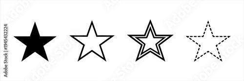 Diverse Star Icons Collection for Ratings and Achievement Designs