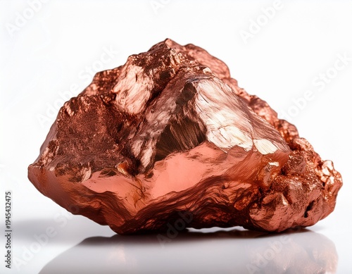 copper ore on white background copper rock