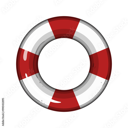Lifebuoy floating on water, essential maritime safety device offering rescue support and protection during emergencies, symbol of lifeline, security and urgent aid at sea