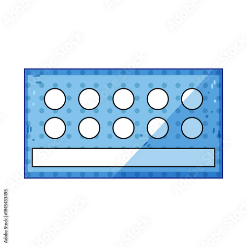 Customer loyalty program card offering rewards and benefits, featuring a standard design with ten circles for accumulating stamps and a blank text field for personalization