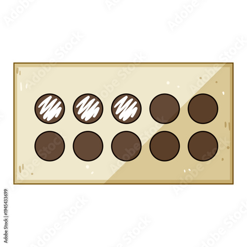 Loyalty card displaying three completed stamps out of ten, illustrating a customer rewards program or frequent buyer incentive for increased engagement