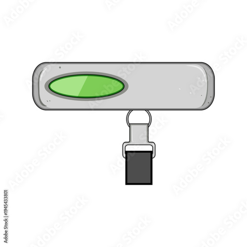 Digital travel luggage scale showing a green display screen, providing a convenient tool for travelers to check baggage weight before flights and avoid excess fees