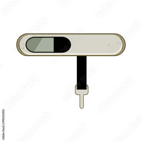 Handheld digital device with a strap and hook indicating the weight of travel bags, ensuring compliance with airline regulations and avoiding excess baggage fees