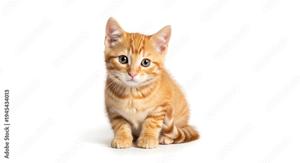 Fototapeta premium An adorable ginger kitten posing for the camera