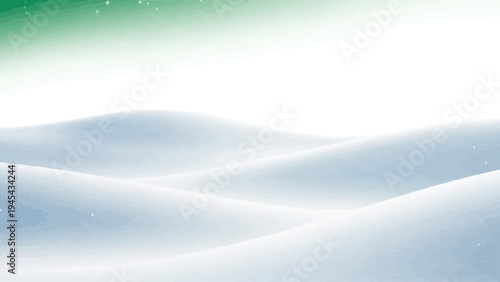 Snowy Landscape with Rolling Hills and White Snow.