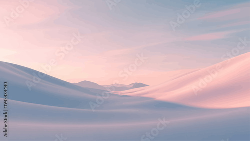 Soft Pink and Blue Cloudy Sky.