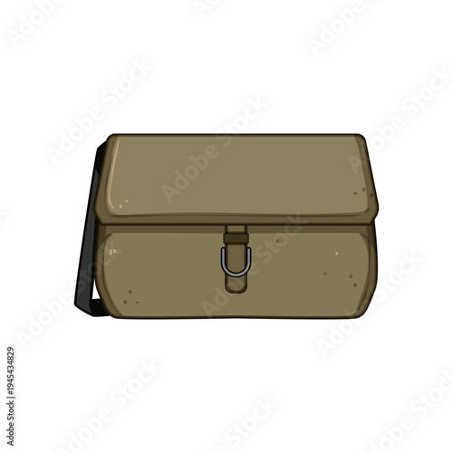 Brown messenger bag featuring a secure flap closure with a metal clasp and a sturdy shoulder strap, providing a practical solution for carrying daily essentials