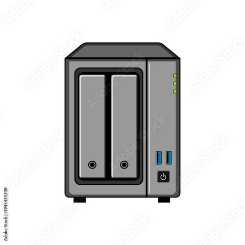 Network attached storage device working as a data server for centralized file storage and backup, providing secure and accessible information management