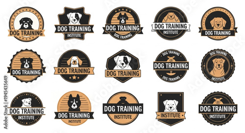 Collection of Dog Training Emblems and Badges.