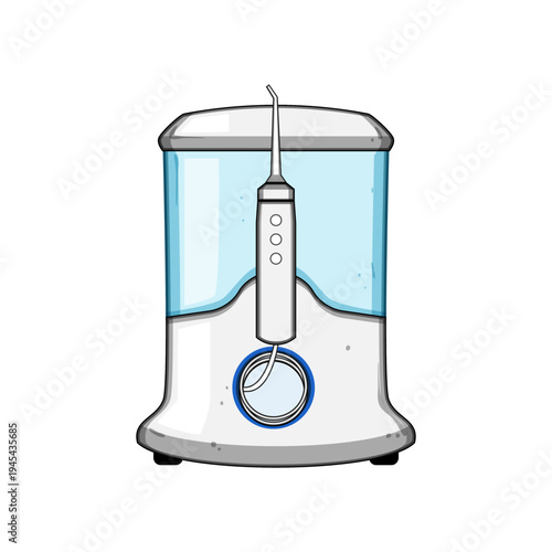 Oral irrigator device providing effective water flossing for daily dental hygiene, reaching between teeth and below the gumline to remove plaque and food debris for healthier mouth