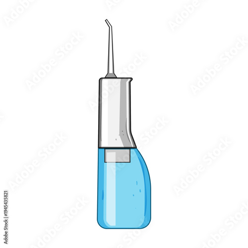 Oral irrigator with nozzle and water reservoir, demonstrating targeted water stream for effective interdental cleaning and gumline care in daily dental hygiene routine