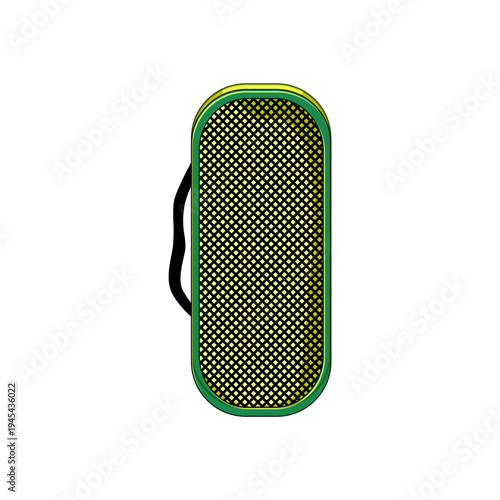 Green and yellow mesh packing cube for efficient travel organization, maximizing suitcase space for clothes and accessories, compact, breathable luggage organizer for trips