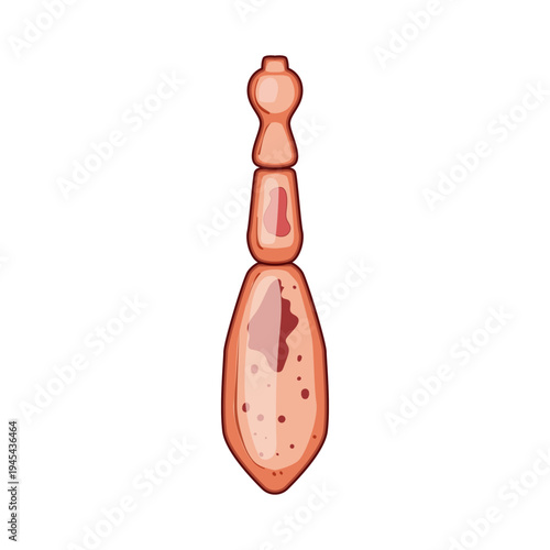 Human parasite worm vector illustration depicting a harmful organism, symbolizing disease, infection, and potential health risks within biological systems and medical concepts