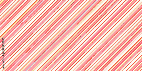 Abstract background featuring closely spaced diagonal coral and cream stripes