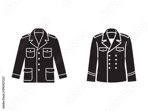 Military uniform coats with epaulets and pockets  officer jackets  service uniforms