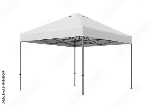 White pop up canopy tent with gray metal frame and legs on white background pop up tent white canopy