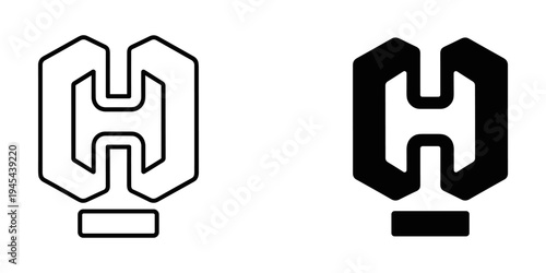 Letter H logo symbol vector illustration, flat design, scalable graphic