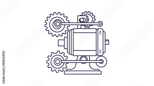 Mechanical Device with Gears and Components.