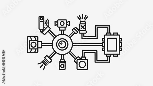 Camera System Diagram with Various Components.