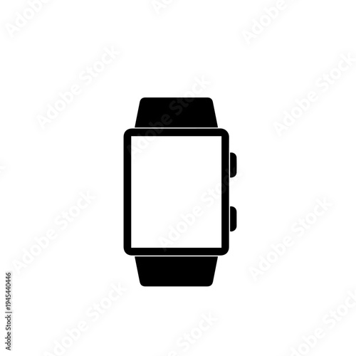 Smart Watch Vector Illustration – Modern Digital Wearable Fitness and Health Gadget Icon
