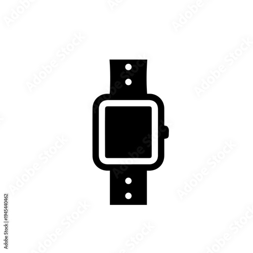 Smart Watch Vector Illustration – Modern Digital Wearable Fitness and Health Tracker Icon