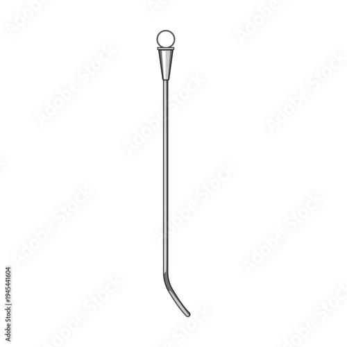 Urinary catheter illustration presenting a detailed depiction of a medical device used for draining urine from the bladder, emphasizing sterile healthcare procedure and urology treatment