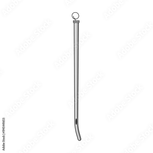 Urinary catheter representing medical equipment used in urology for diagnostic testing, therapeutic drainage, or collecting urine samples from a patient