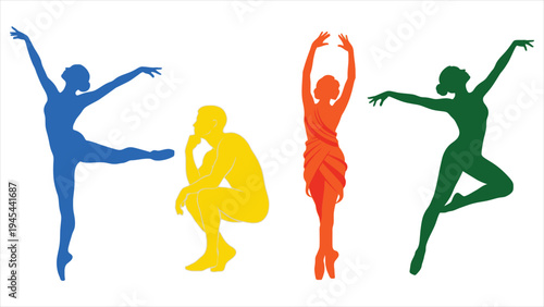 A Diverse Collection of Expressive Dance and Contemplative Silhouettes