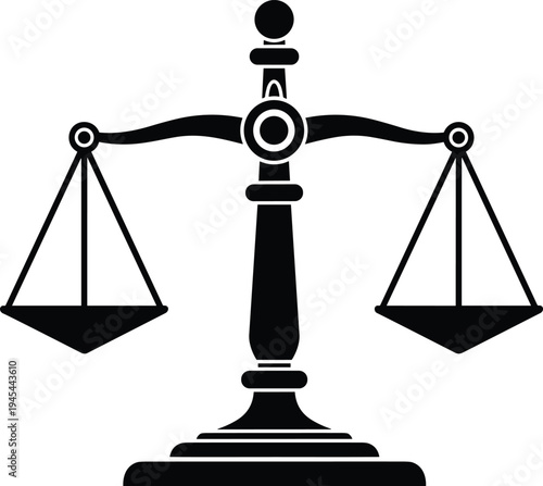 justice scale icon, law balance symbol, legal equality concept, courtroom fairness illustration, judicial system balance graphic