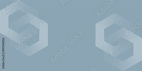 Amazing custom vector watercolor hexagon line art background