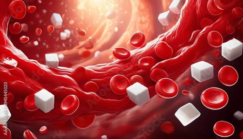 Wallpaper Mural bloodstream swirl red cells sugar cubes in a vein Torontodigital.ca