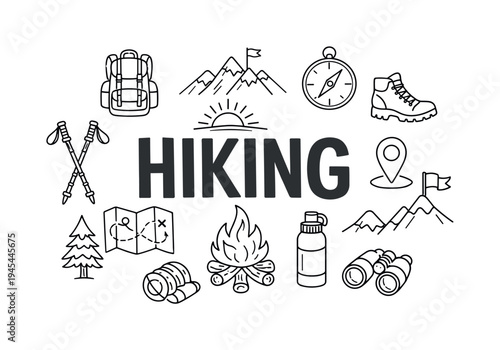 Outdoor hiking and nature exploration lifestyle concept focused on discovering scenic landscapes, preparing for mountain trails and enjoying healthy adventure in the natural environment