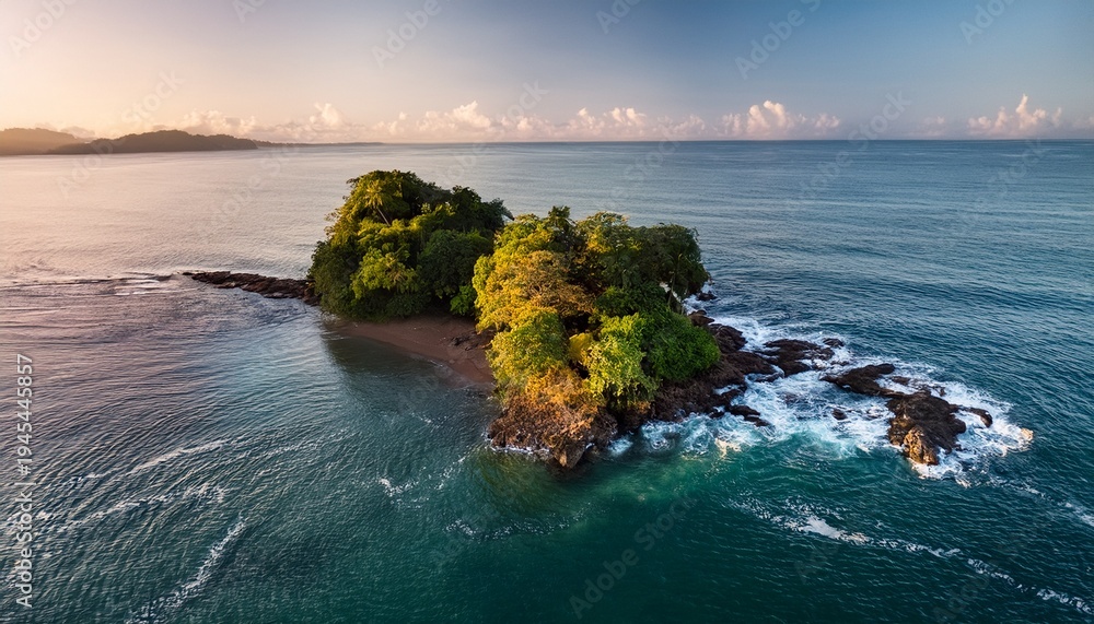 custom made wallpaper toronto digitalaerial view of small rocky island off playa dominicalito coast in costa rica