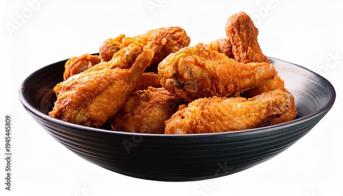Wallpaper Mural fried chicken wings and drumsticks in bowl fast food isolated Torontodigital.ca