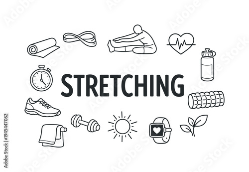 Healthy daily stretching and mobility exercise concept focused on improving flexibility, reducing muscle tension and supporting balanced physical wellbeing through consistent body movement