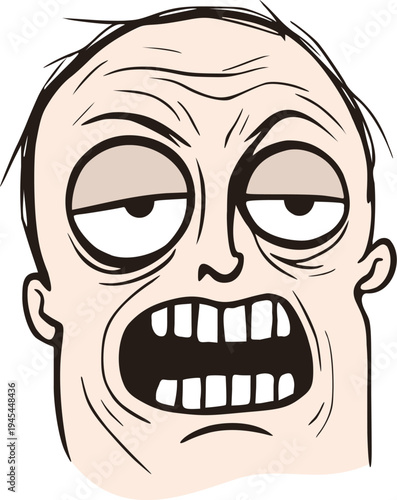 Unimpressed man face