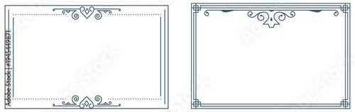 Certificate border frame ornamental design collection