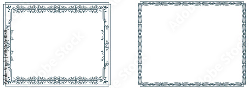 Certificate border frame ornamental design collection