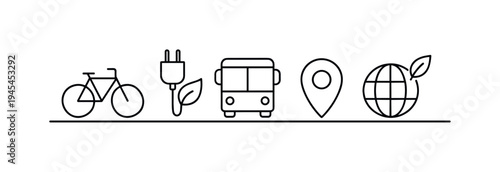 Eco friendly transportation and sustainable mobility choices encouraging cleaner cities and reduced environmental impact through alternative transport methods and conscious travel habits