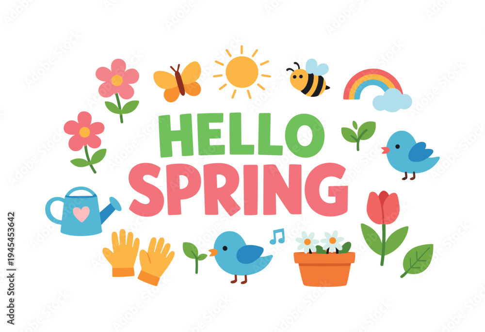 Fototapeta premium Seasonal transition celebrating the arrival of warmer weather, blooming nature, and fresh positive energy after winter, representing renewal, growth, and joyful outdoor lifestyle moments